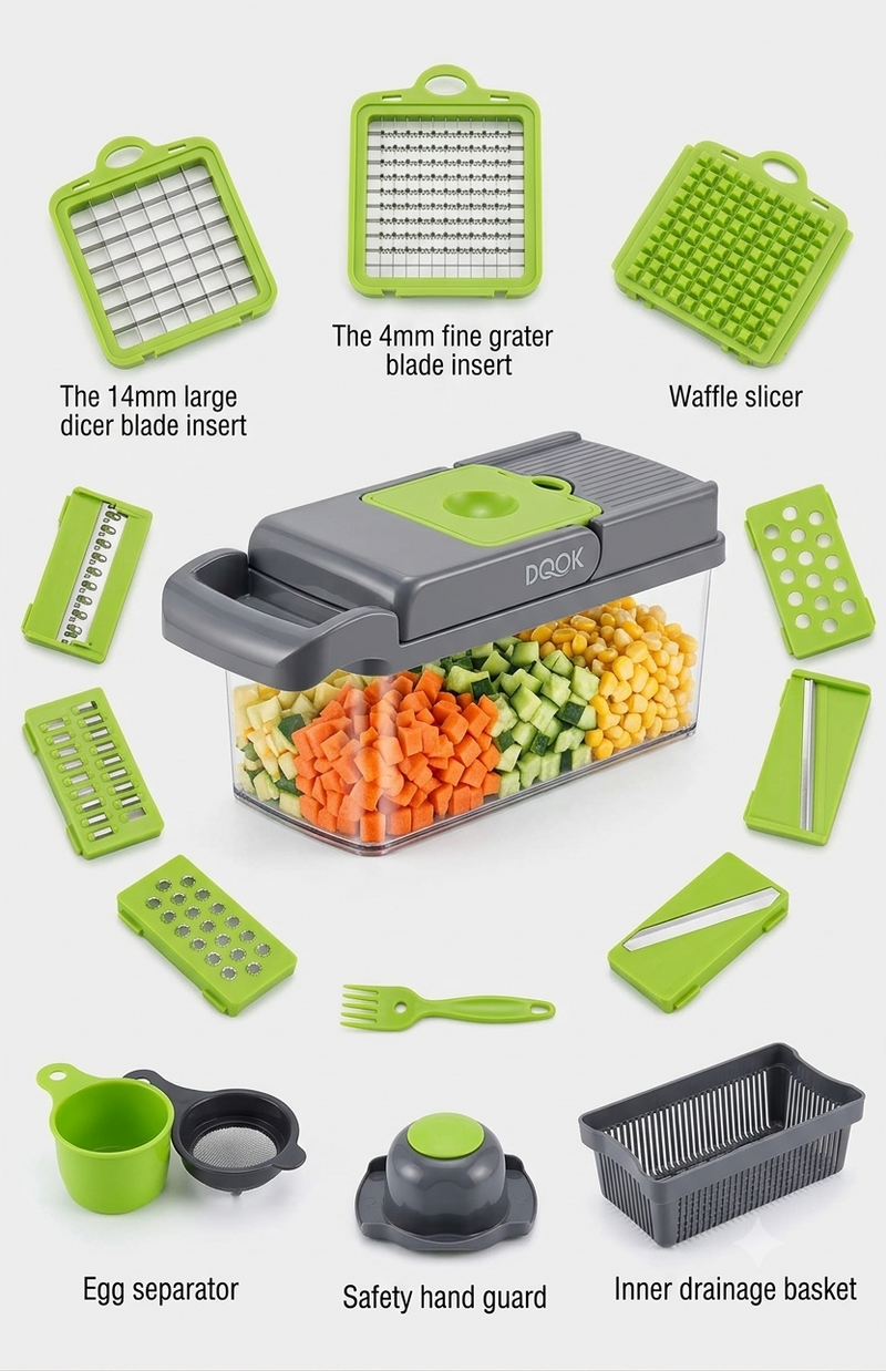 Premium 12-in-1 Multifunctional Vegetable Chopper & Slicer Box