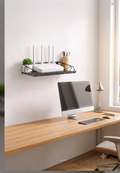 Wall-Mounted Metal Storage Shelf – Versatile Organizer for WiFi Router, Modem,
