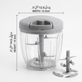 Premium 900ml Manual Vegetable Chopper – Easy Hand Pull Food Processor