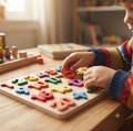 Wooden Number & Math Puzzle Board - Educational Learning Toy for Kids