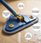 360° Rotating Triangular Cleaning Mop – Extendable Long Handle Wall & Floor Cleaning Brush
