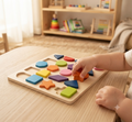 Wooden Geometric Shape Sorting & Matching Puzzle Board