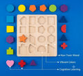 Wooden Geometric Shape Sorting & Matching Puzzle Board
