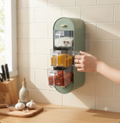 Wall-Mounted 3-Tier Kitchen Spice Organizer – Space Saving Seasoning Box