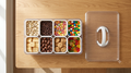 Multi-Section Portable Snack Storage Box|Kitchen Snack Organizer with Handle