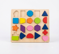 Wooden Geometric Shape Sorting & Matching Puzzle Board