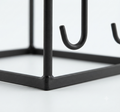 Modern Black Metal Cup Hanging Stand - Stylish Kitchen Counter Organizer