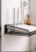 Wall-Mounted Metal Storage Shelf – Versatile Organizer for WiFi Router, Modem,