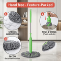 Hand-Free Self-Wringing Twist Mop with 360° Rotating Long Handle