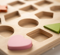 Wooden Geometric Shape Sorting & Matching Puzzle Board