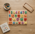 Wooden Number & Math Puzzle Board - Educational Learning Toy for Kids