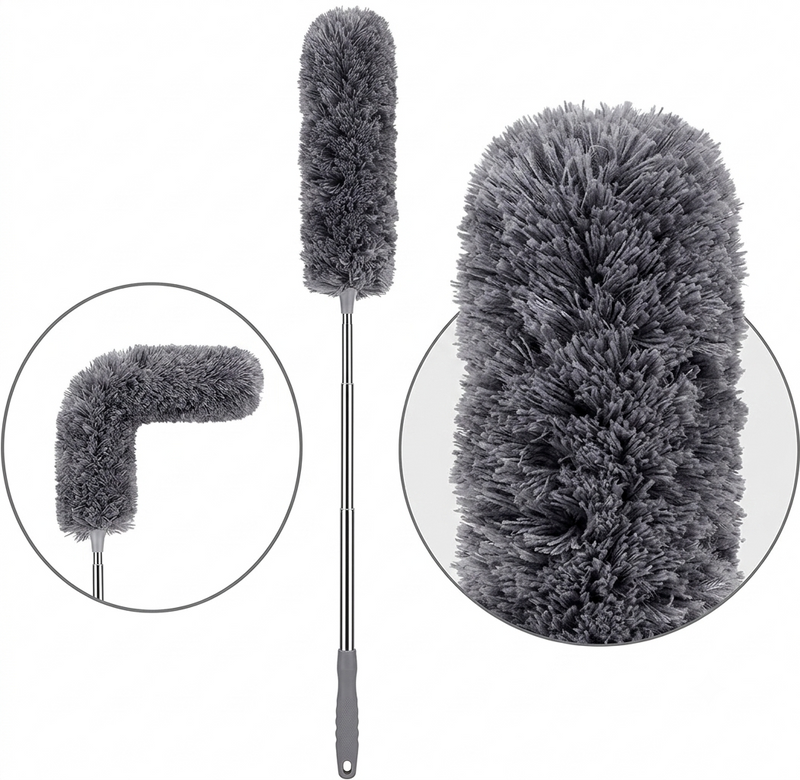 Ghar Ki Safai Ab Asani Se – Super Long Extendable Microfiber Duster (Flexible & Washable)